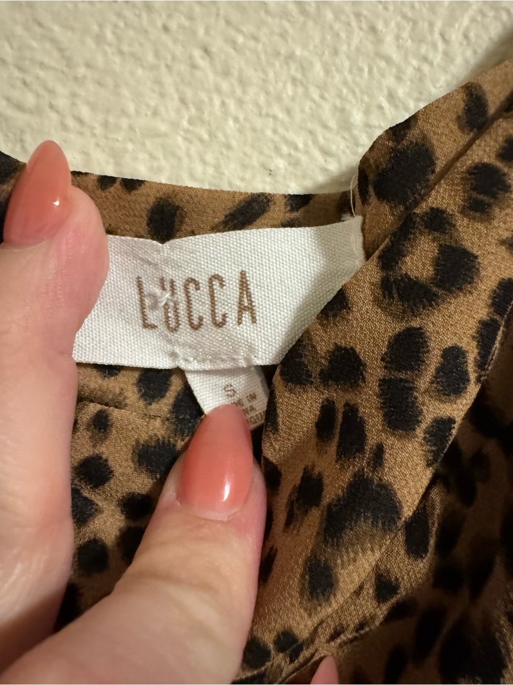 Lucca Tan and Black Leopard Square Neck Puff Sleeve Top - Picture 2 of 3
